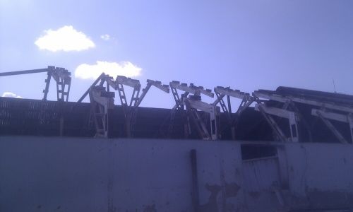 Demolice střechy Ostřetín